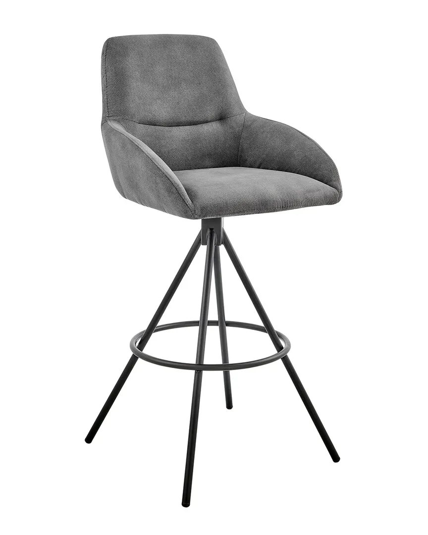 Odessa 26In Counter Height Bar Stool - Charcoal, Fabric