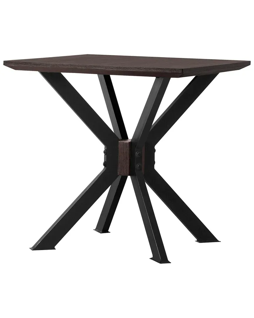 Pirate Acacia End Table with Pedestal Base - Coffee Bean image