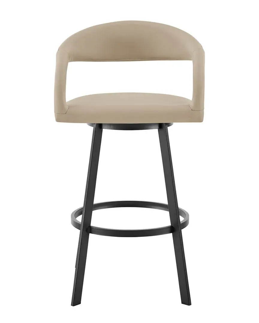 Ramona 26in Swivel Counter Stool - Beige, Faux Leather image