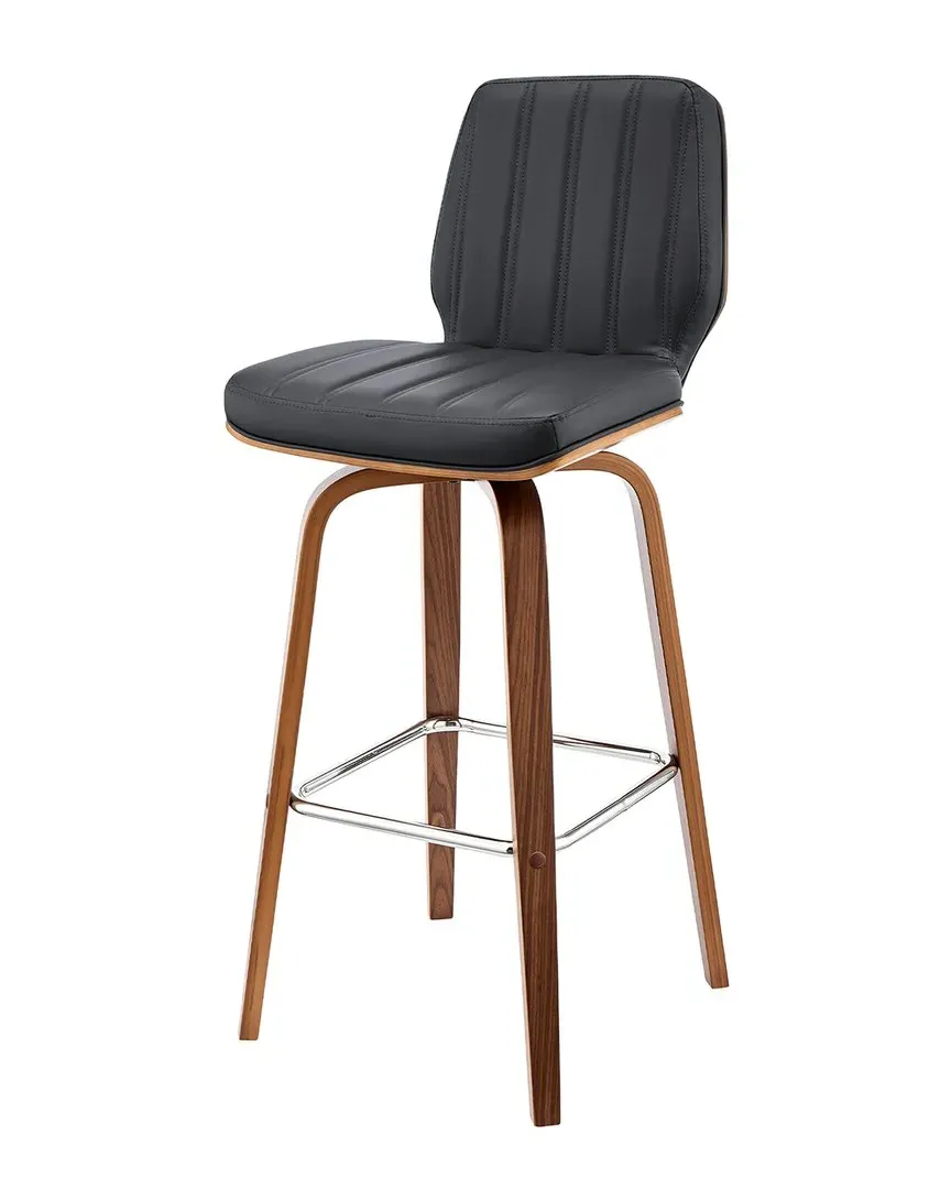 Renee 30in Swivel Bar Stool - Gray, Walnut image