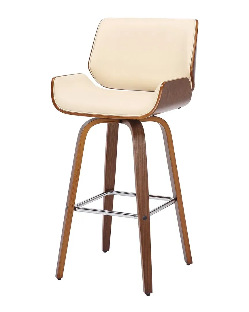 Tyler 26in Counter Height Swivel Bar Stool - Cream, Walnut image