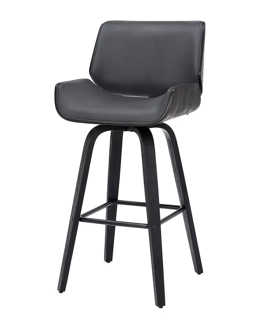 Tyler 26in Swivel Counter Stool - Grey, Faux Leather