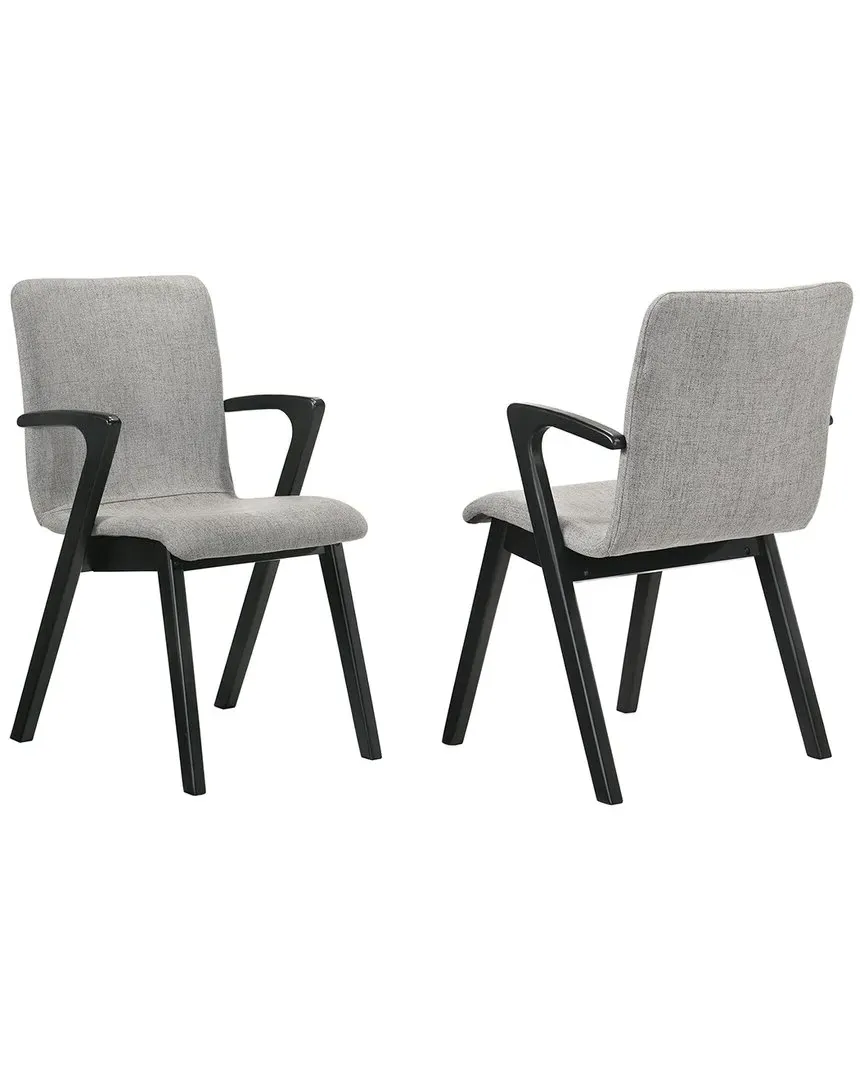 Varde Set of 2 Upholstered Dining Chairs - Gray, Polyester