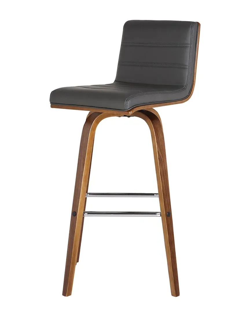 Vienna 30in Bar Height Barstool - Grey, Faux Leather