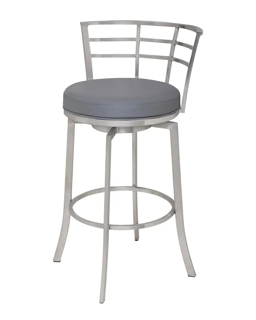 Viper 26" Counter Height Bar Stool - Grey, Faux Leather
