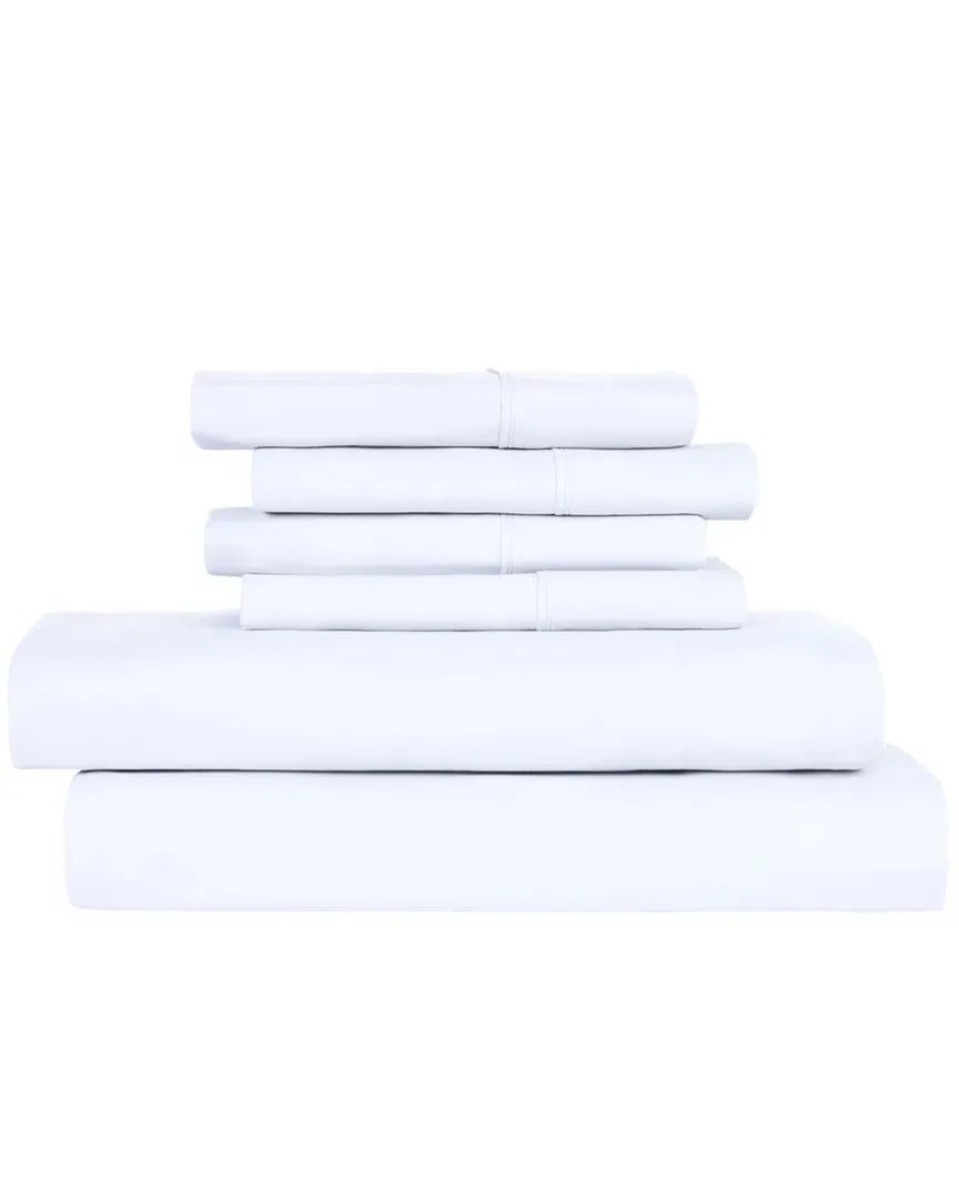 6-Piece Sheet Set - White, Bamboo Microfiber