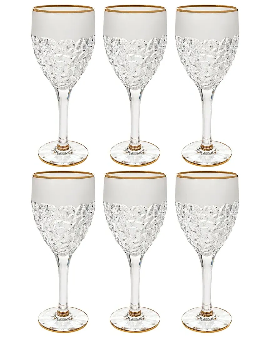 Crystal Wine Glass Set of 6 - Clear, Crystal