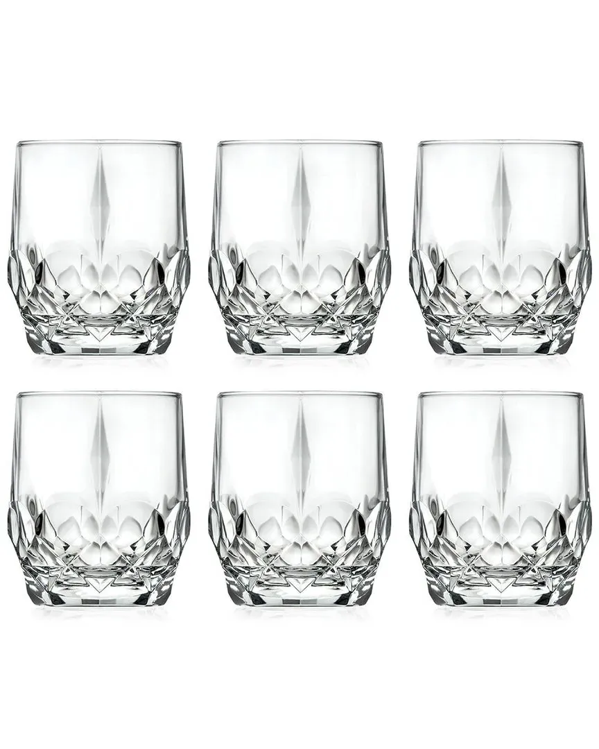 European Lead-Free Crystalline Double Old Fashioned Tumblers Set of 6 image