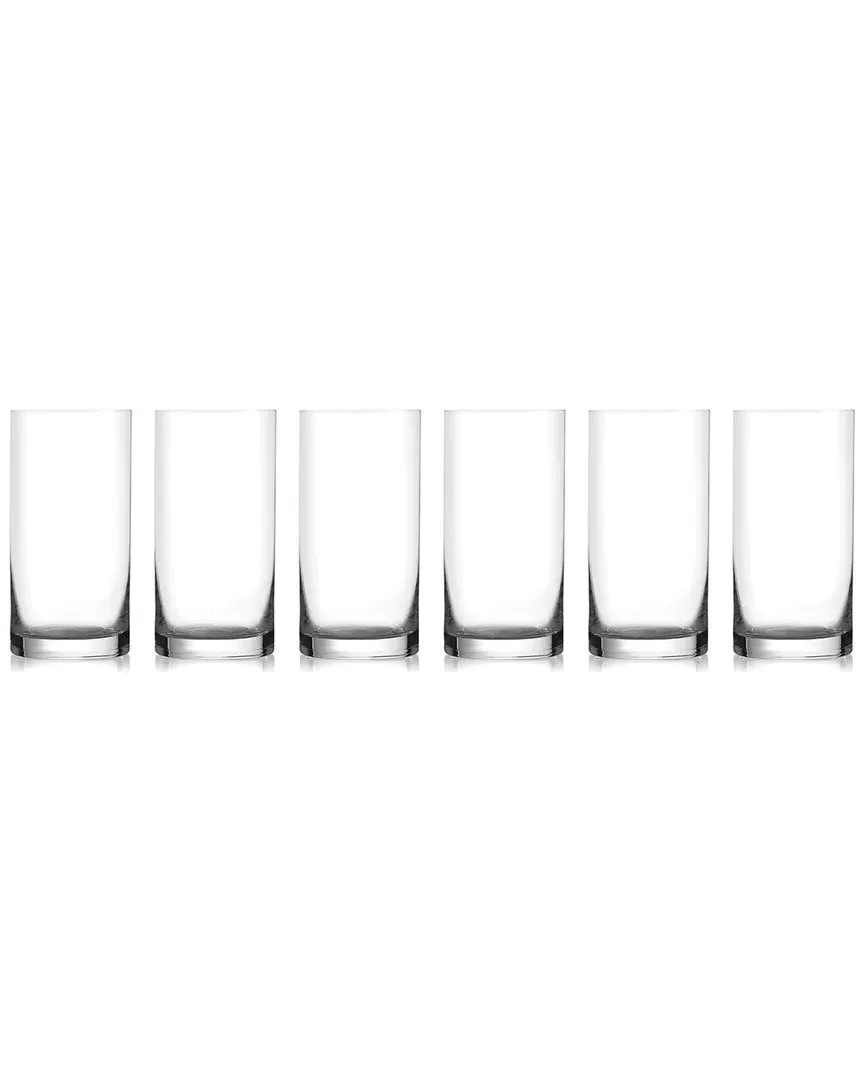 European Lead-Free Crystalline Highball Tumblers Set of 6 - Clear image
