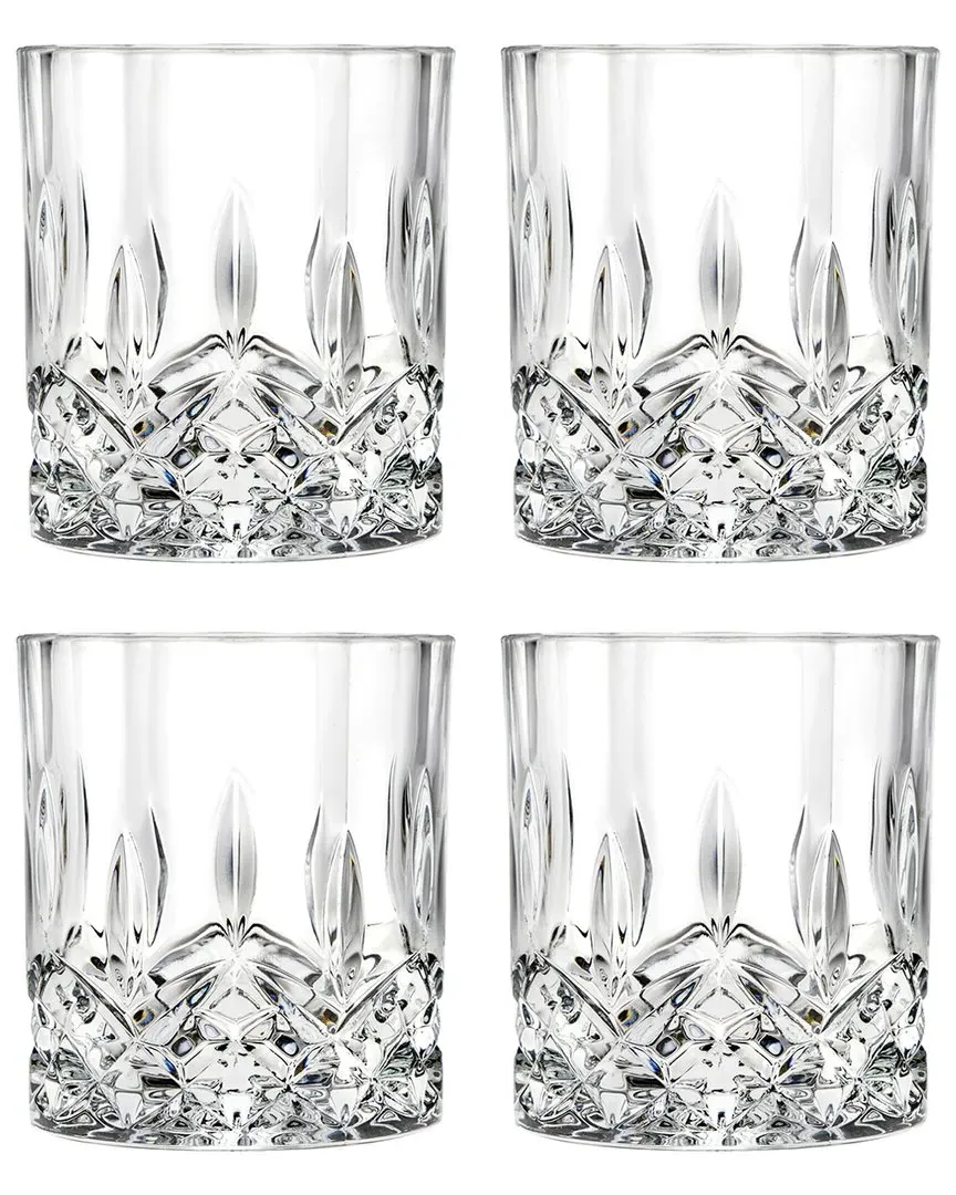 Set of 4 Double Old Fashioned Glasses - Clear, Glass image