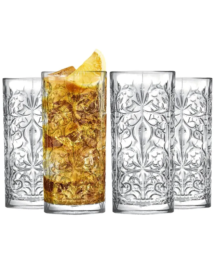 Set of 4 Highball Glasses - Clear