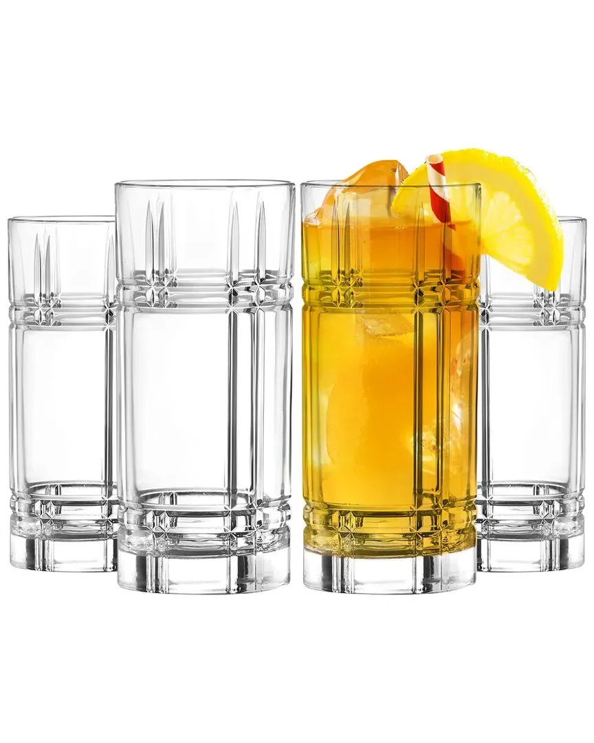 Set of 4 Highball Glasses - Clear