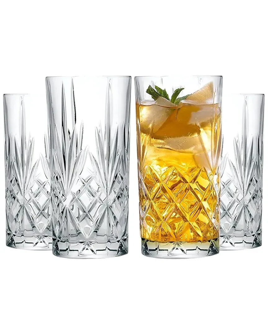 Set of 4 Highball Glasses - Clear