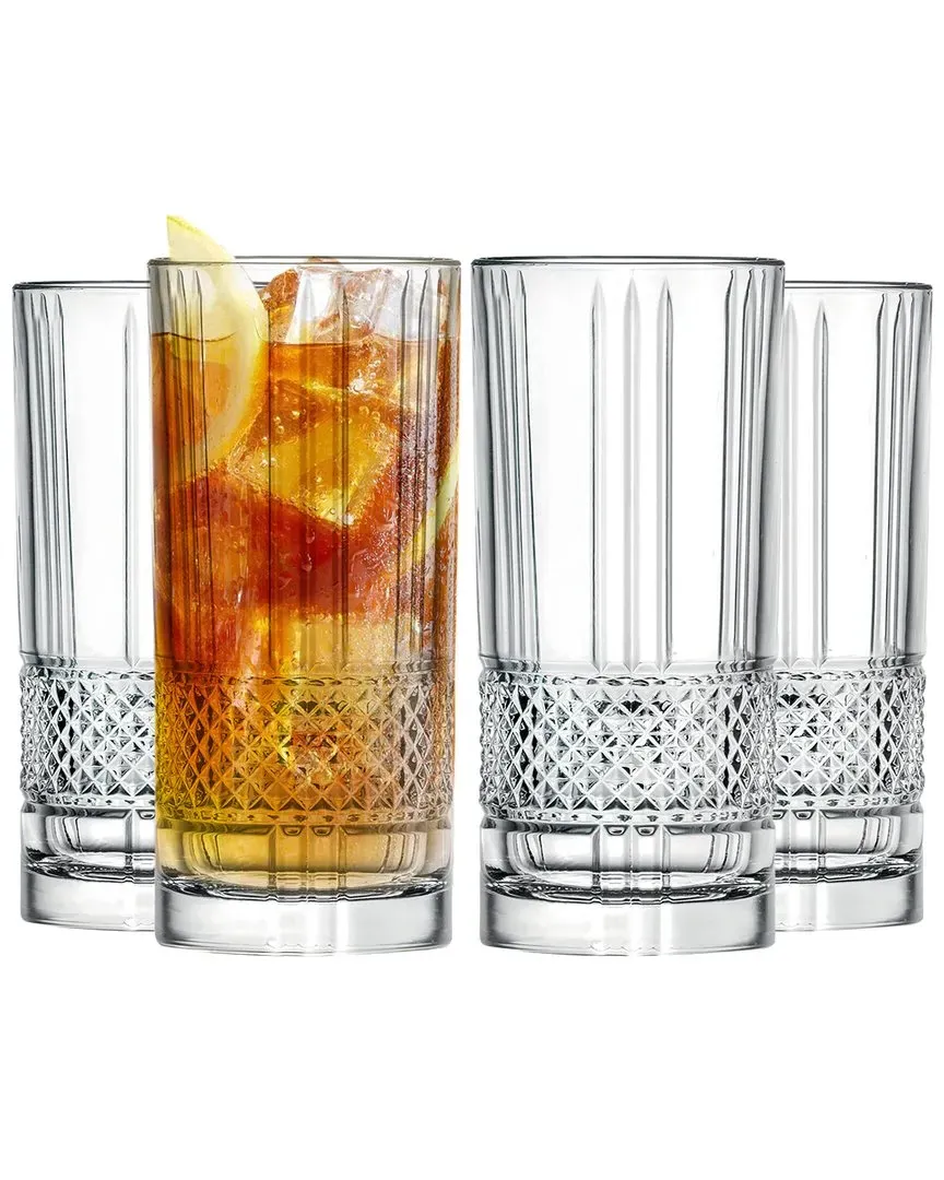 Set of 4 Highball Glasses - Clear