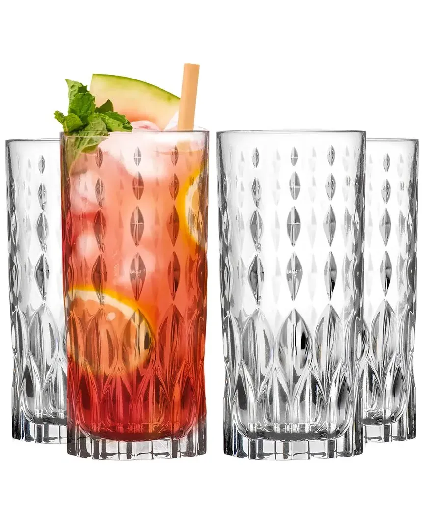 Set of 4 Highball Glasses - Clear