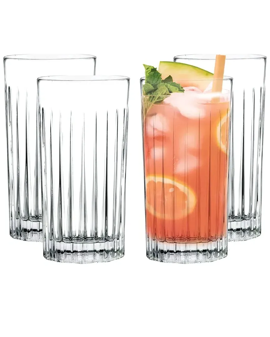 Set of 4 Highball Glasses - Clear