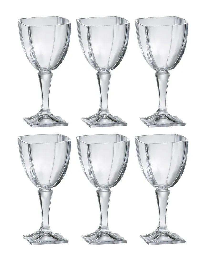 Set of 6 Crystal Wine Goblets - Clear image