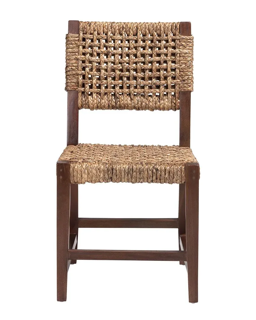 Alise Handwoven Seagrass Dining Chair - Natural, Mahogany image