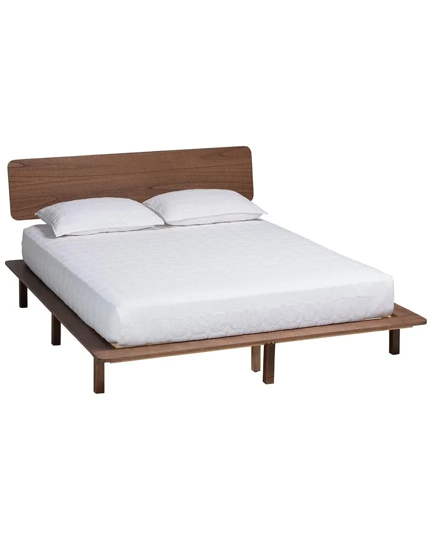 Alyssa Queen Size Platform Bed - Walnut