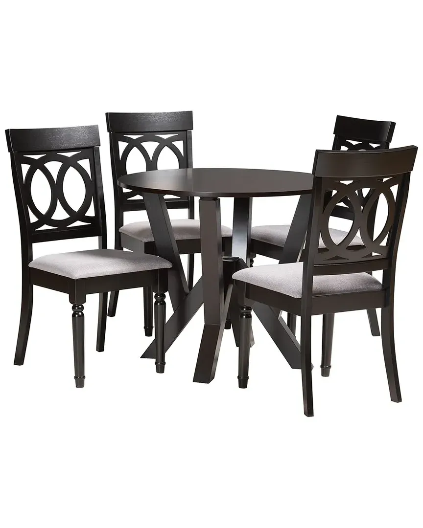 Angie 5-Piece Dining Set - Grey, Oak