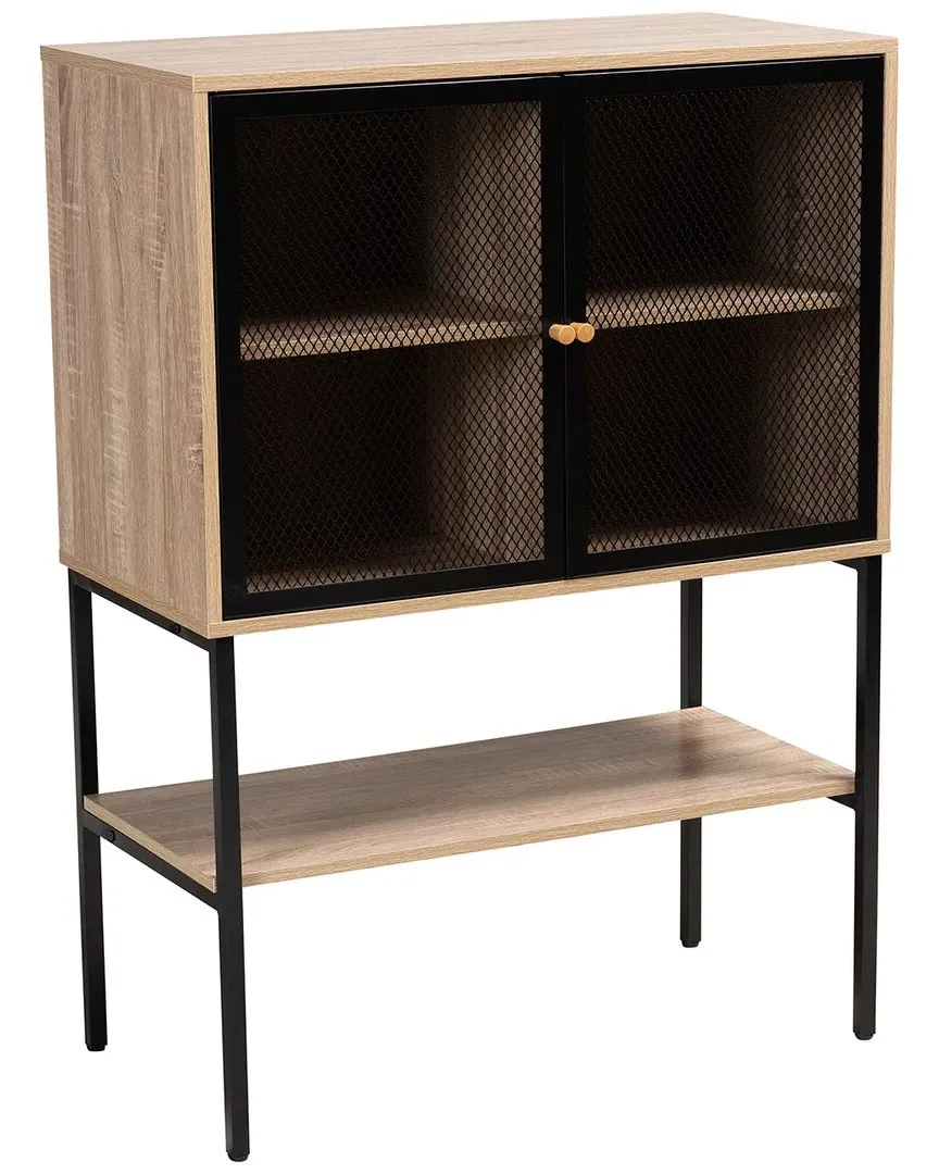 Asher Industrial 2-Door Sideboard - Natural Brown, Wood image