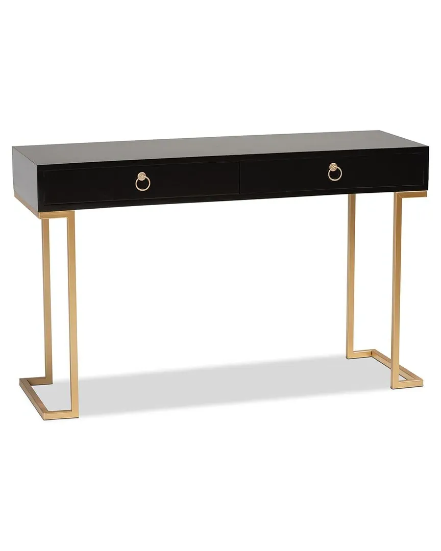 Beagan 2-Drawer Console Table - Black, Wood