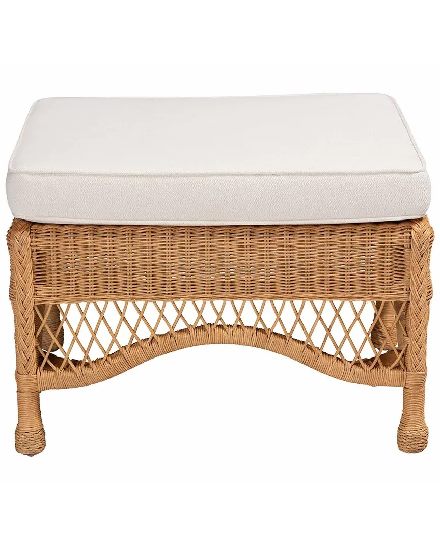 Brooklyn Square Ottoman Stool with Storage - Rattan image