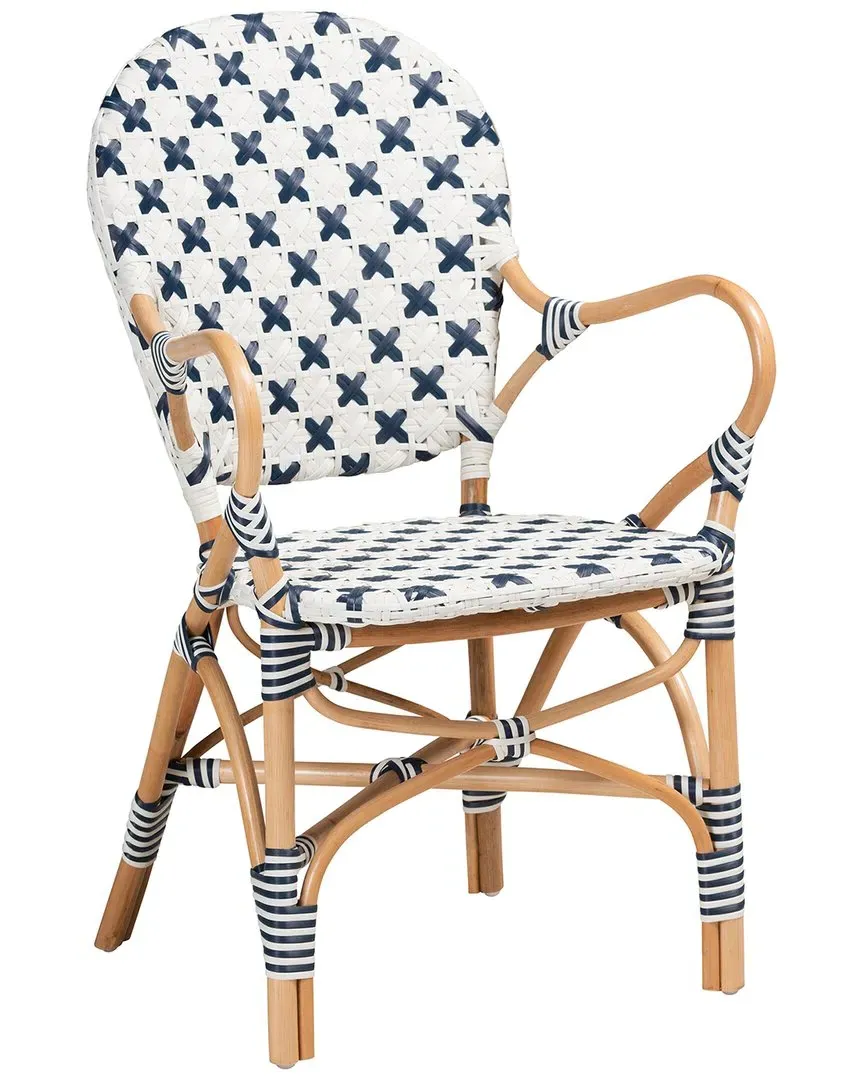 Bryson Bistro Chair with Armrests - Natural, Rattan image