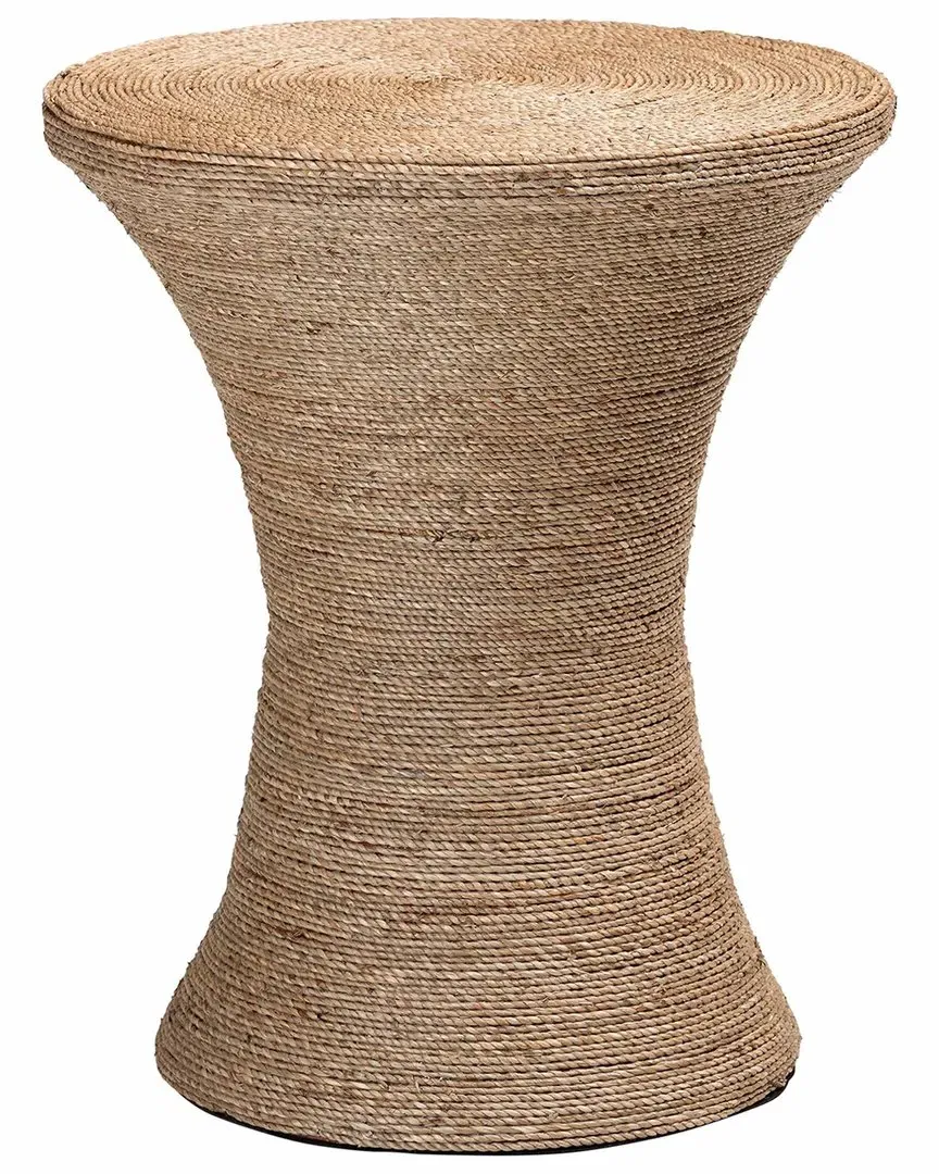 Cady Japandi Seagrass Side Table - Natural Brown