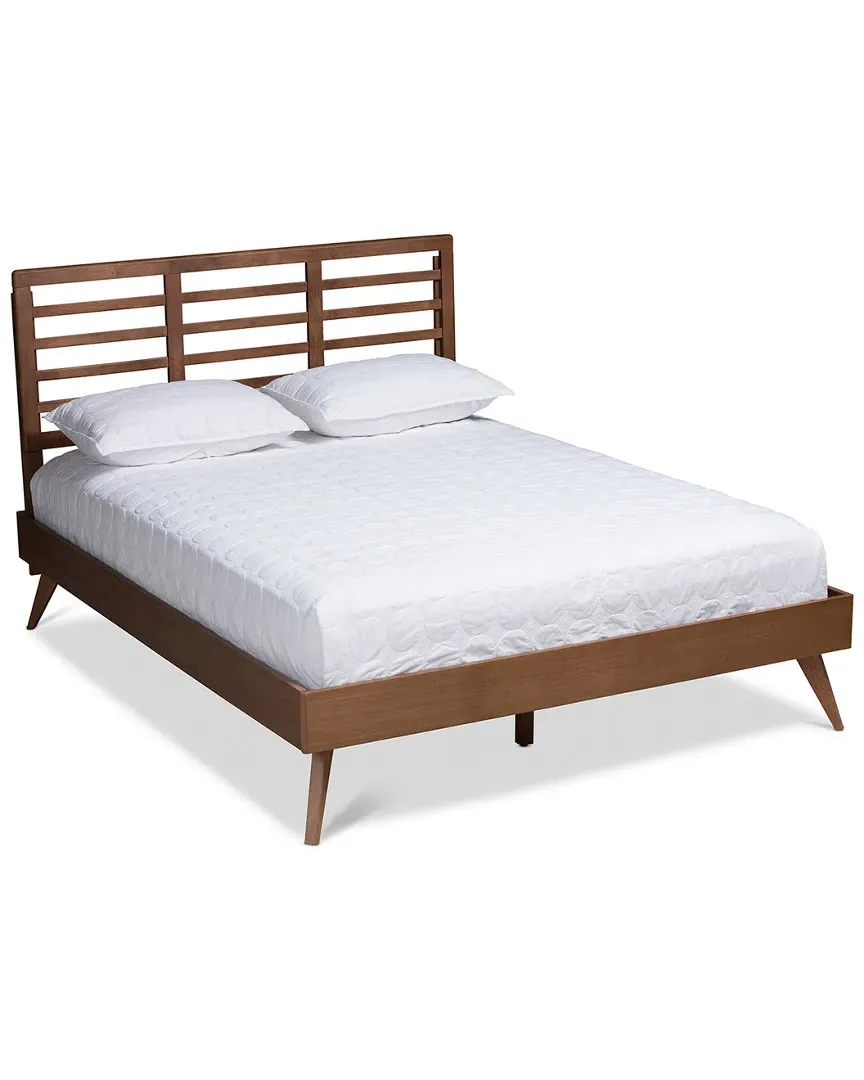 Calisto Queen Size Platform Bed - Walnut image