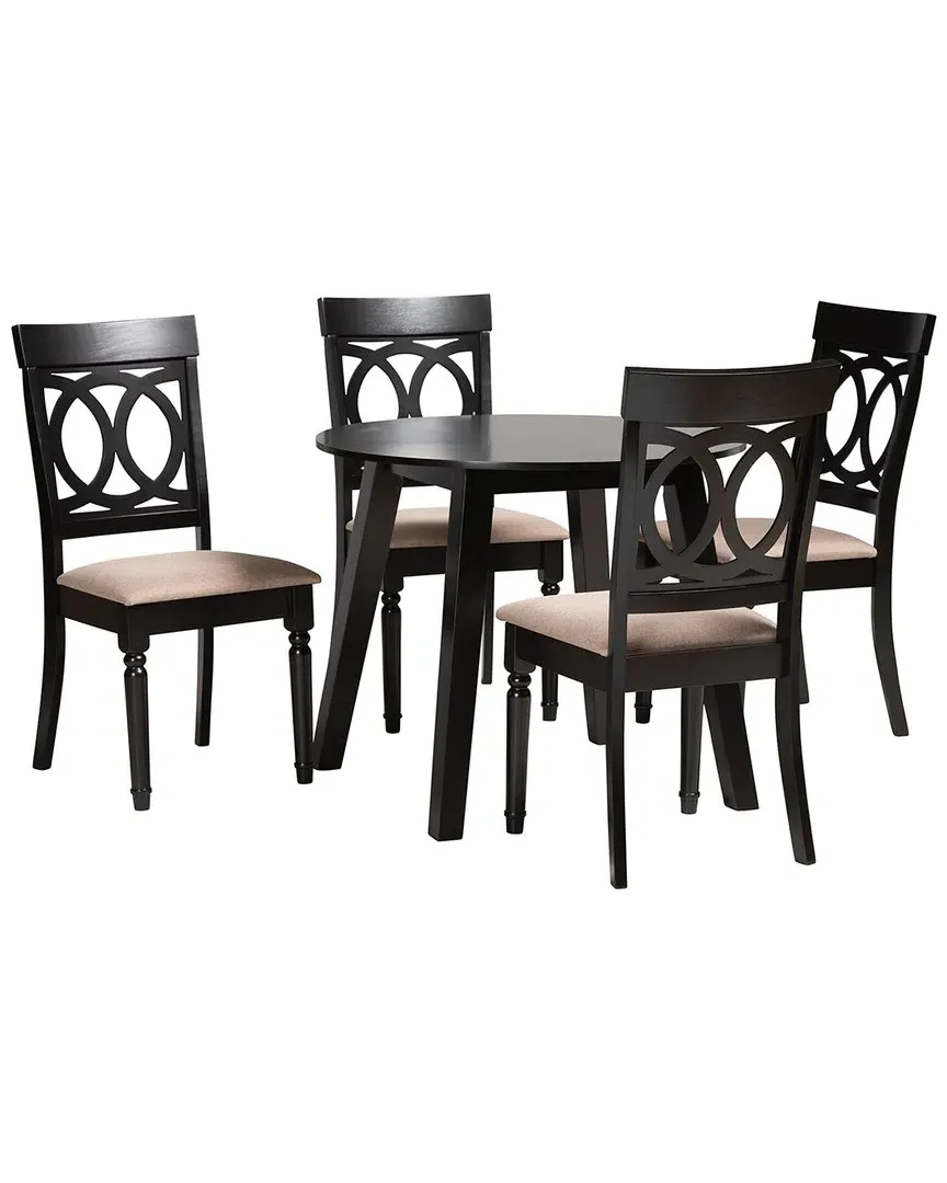 Charlotte 5-Piece Dining Set - Beige, Oak Wood image