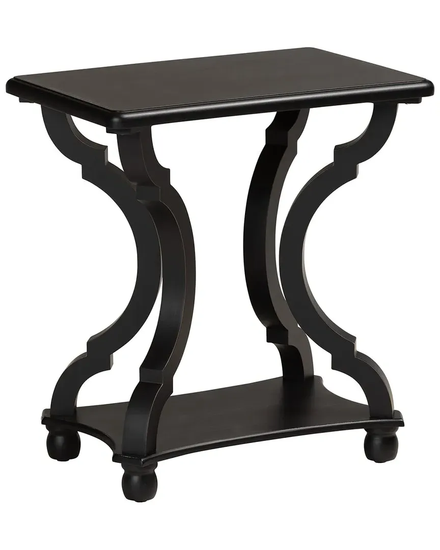 Cianna End Table with Shelf - Black, Wood image