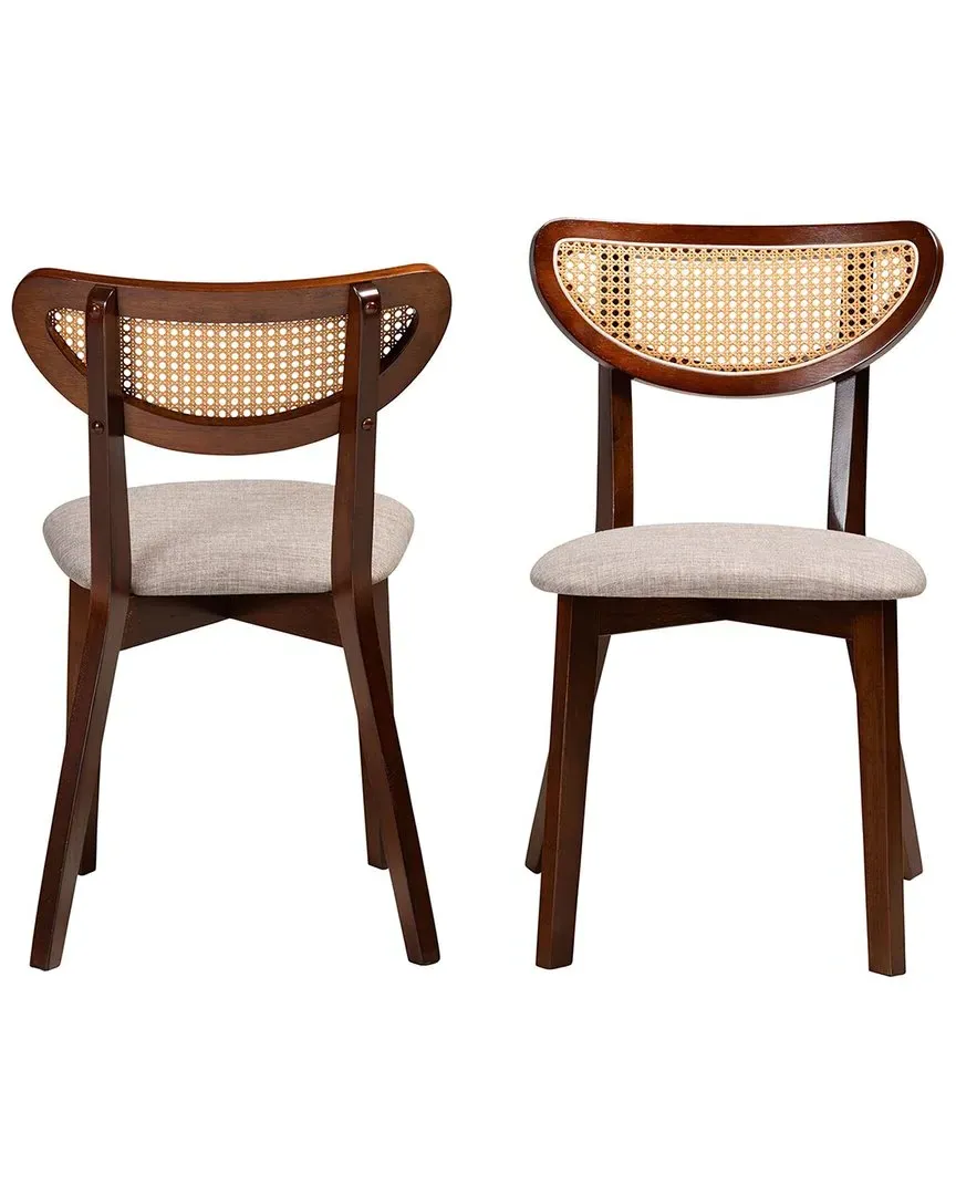 Dannell 2-Piece Dining Chair Set - Grey, Rattan image