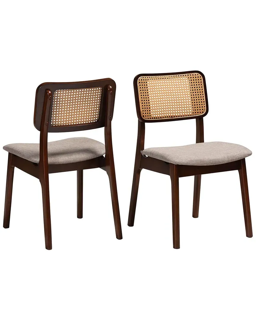 Dannon Set of 2 Dining Chairs - Grey, Fabric image