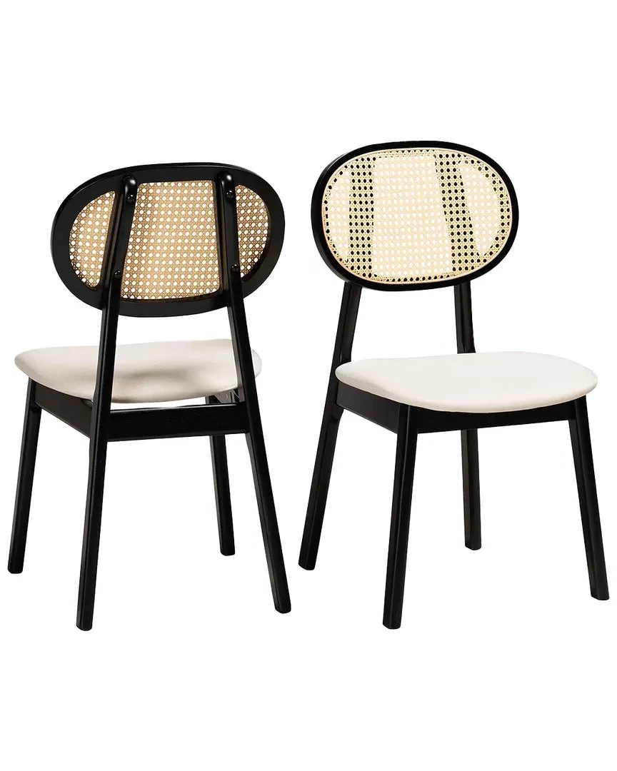 Darrion Set of 2 Dining Chairs - Cream, Black