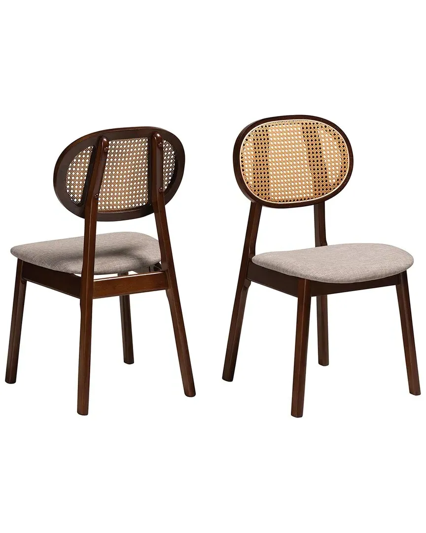 Darrion Set of 2 Dining Chairs - Grey, Walnut image