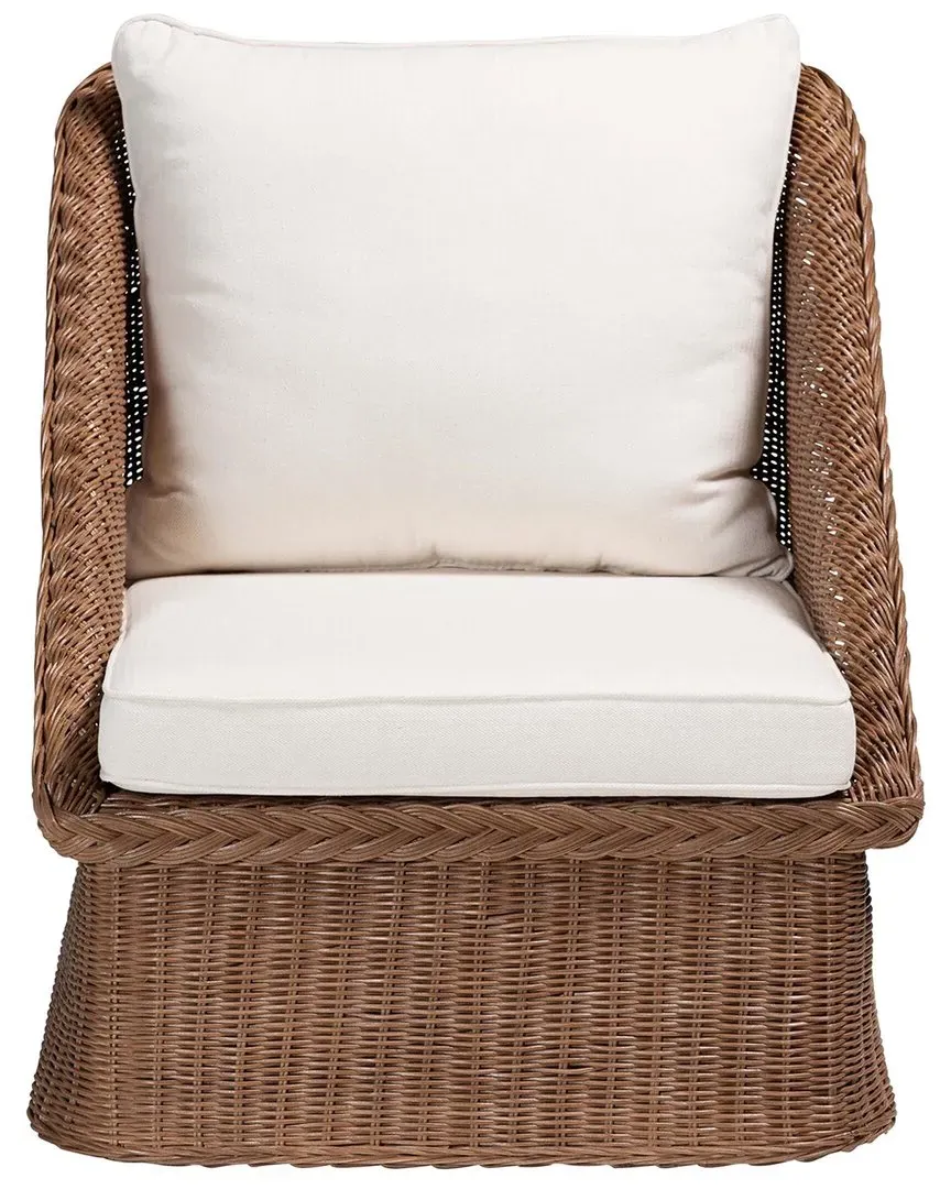 Derris Braided Rattan Arm Chair - Peanut Brown