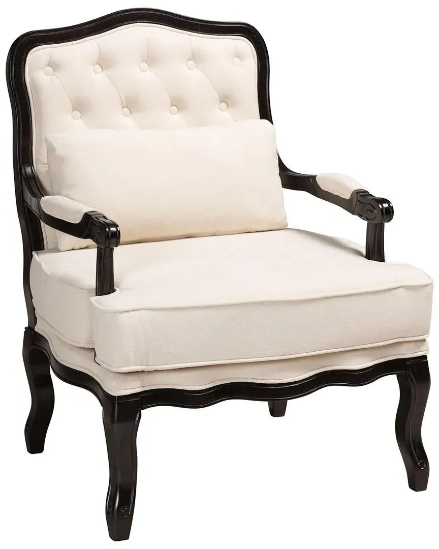 Dion French Accent Chair - Cream, Fabric image