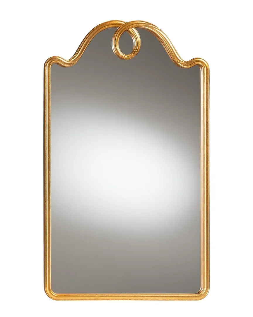 Eara Wall Mirror with Decorative Top - Gold image