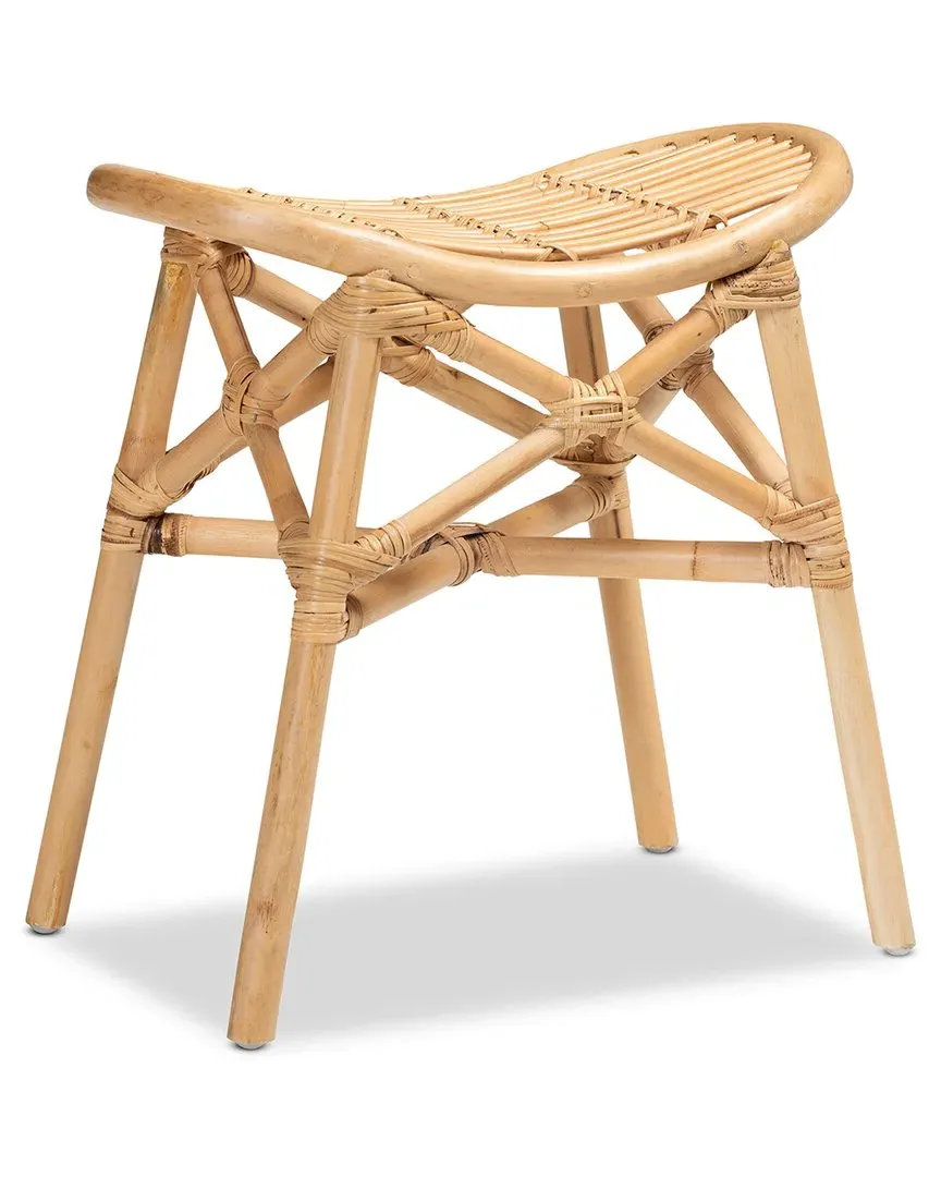 Elgon Rattan Footstool - Brown image