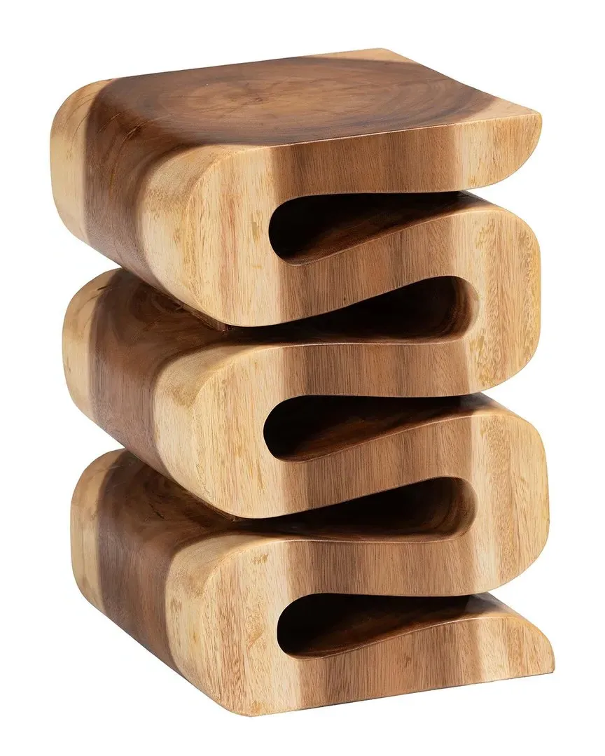 Eliada Square Side Table - Natural Brown, Suar Wood