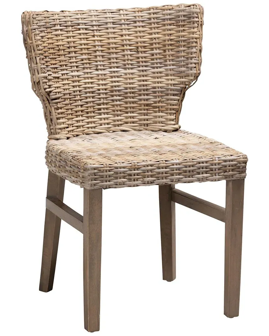 Enver 2-Piece Dining Chair Set - Grey, Rattan