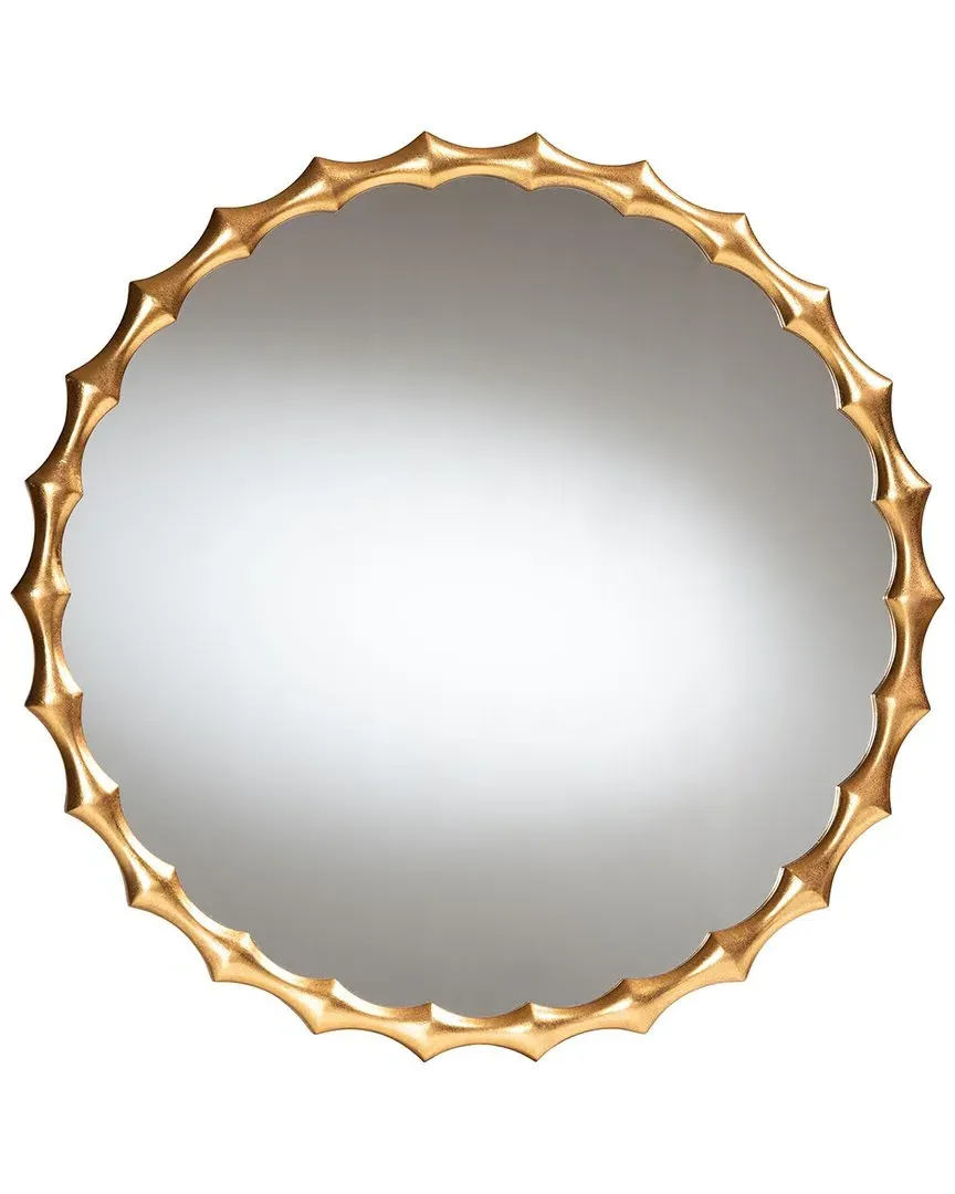 Everette Bamboo-Border Accent Wall Mirror - Antique Goldleaf