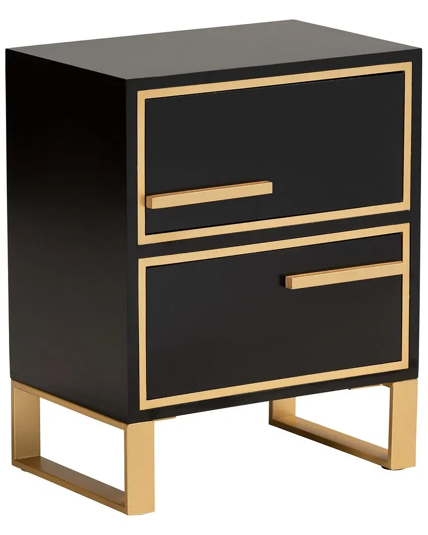 Giolla 2-Drawer Nightstand - Black