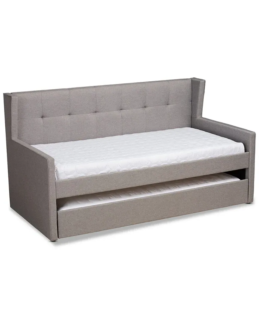 Giorgia Twin Size Daybed with Trundle - Grey, Polyester image