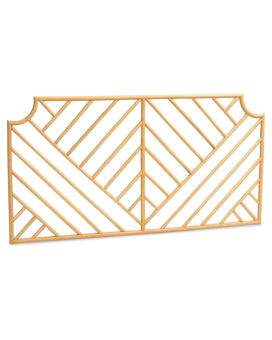 Giza Queen Size Wall-Mount Headboard - Brown, Rattan