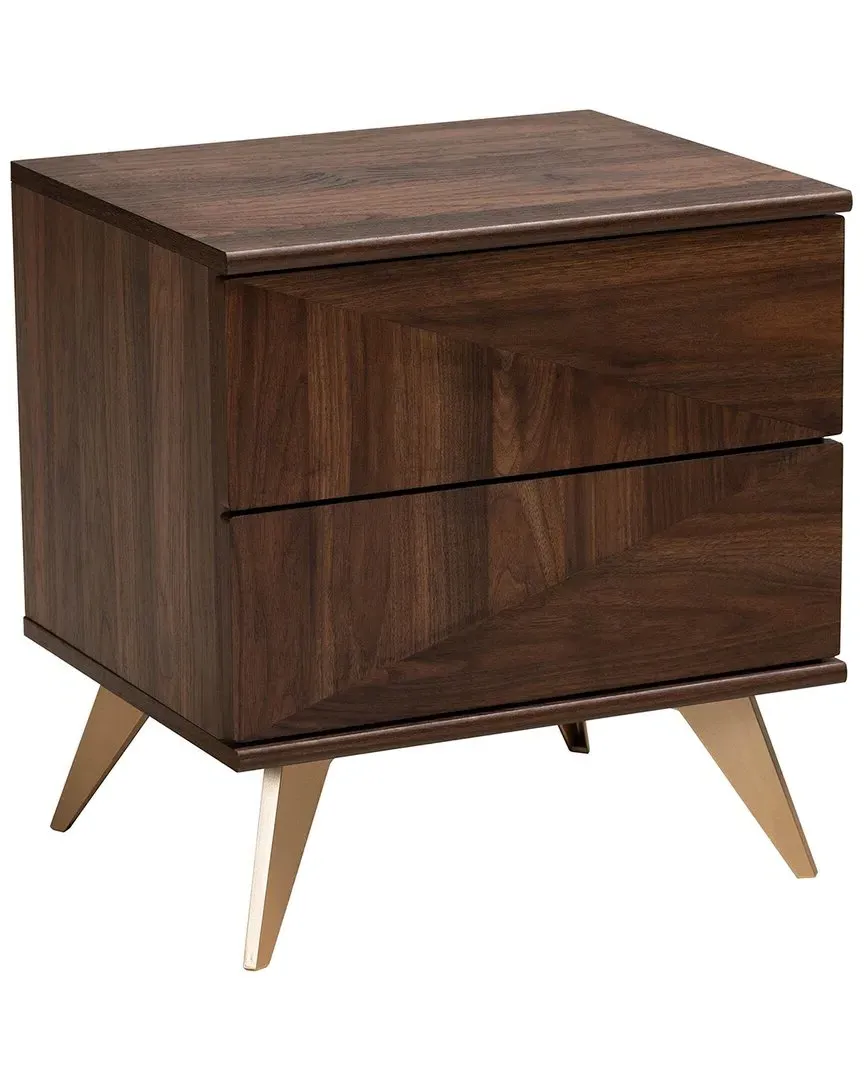 Graceland 2-Drawer Nightstand - Walnut Brown