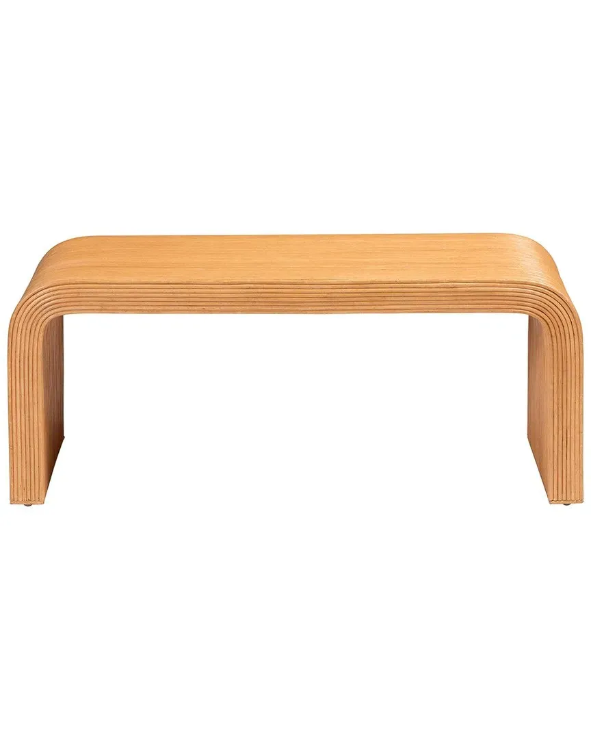 Guevara Fluted Coffee Table - Light Honey, Rattan image