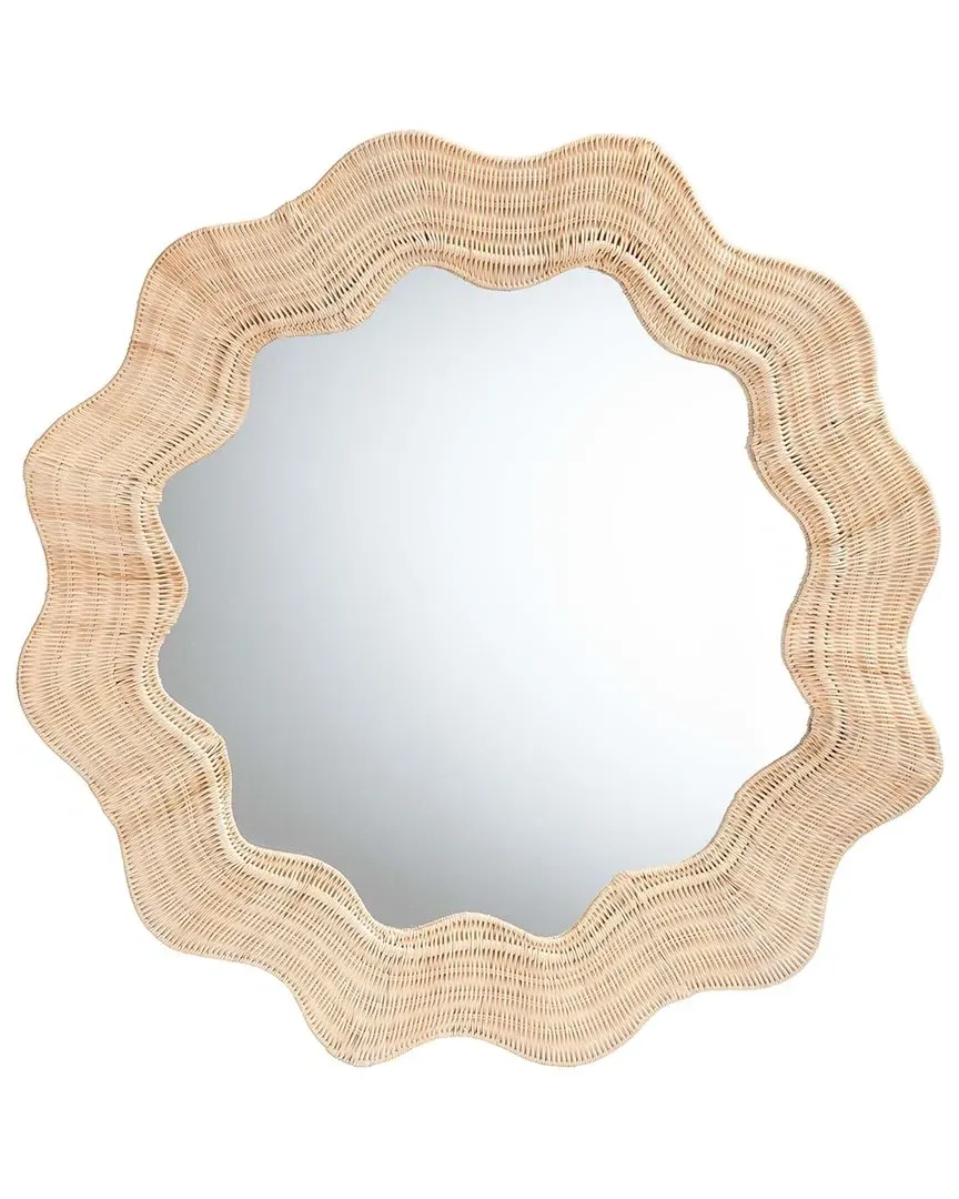 Hasana Round Accent Wall Mirror - Natural, Rattan image
