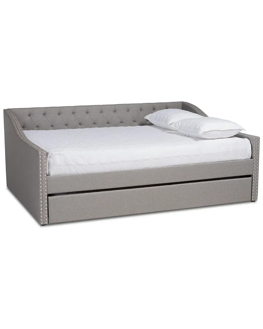 Haylie Full Size Daybed with Trundle - Light Grey